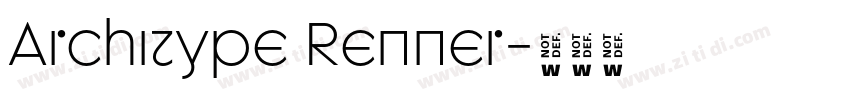 Architype Renner字体转换 Architype Renner字体转换